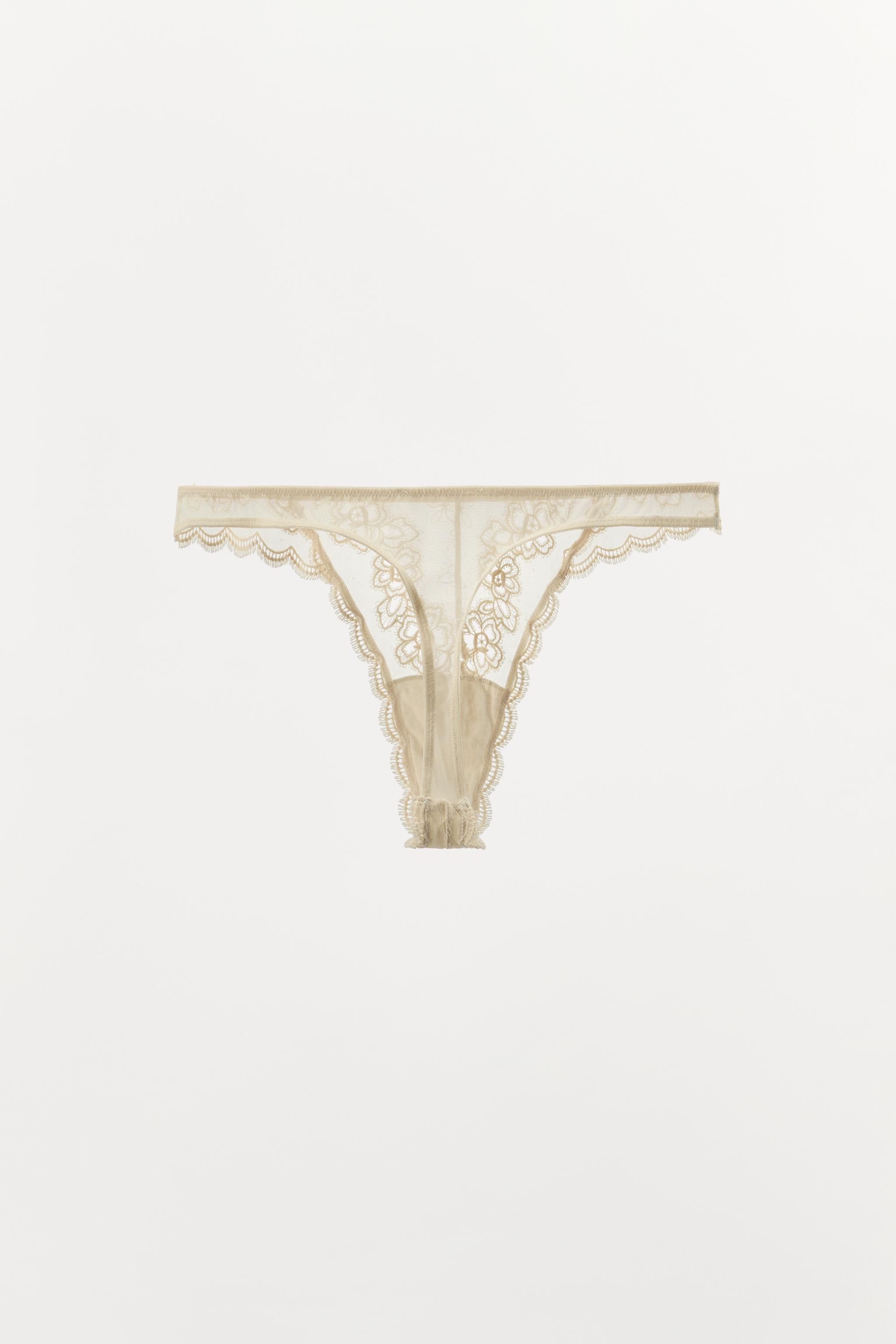 LACE MESH THONG